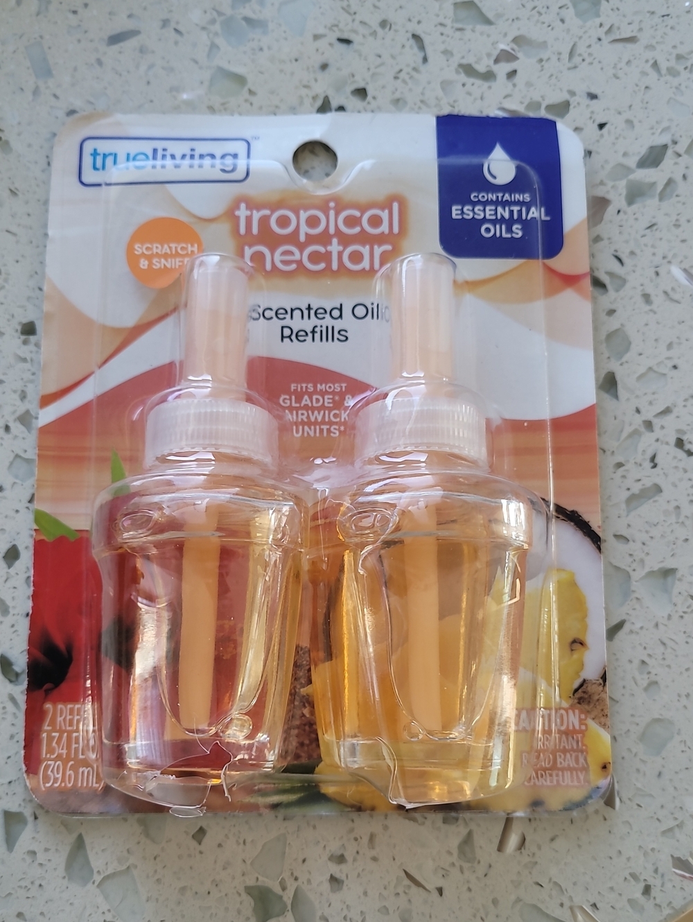 Trueliving Tropical Nectar Scented Oil Refills — Peach/Orange, 2-Pack
